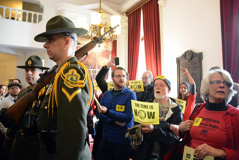2015 Legislative Kickoff: Governor Election, Inaugural, Health Care Protest